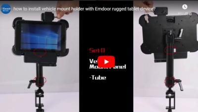 Emdoor 견고한 태블릿 장치로 차량 마운트 홀더를 설치하는 방법?