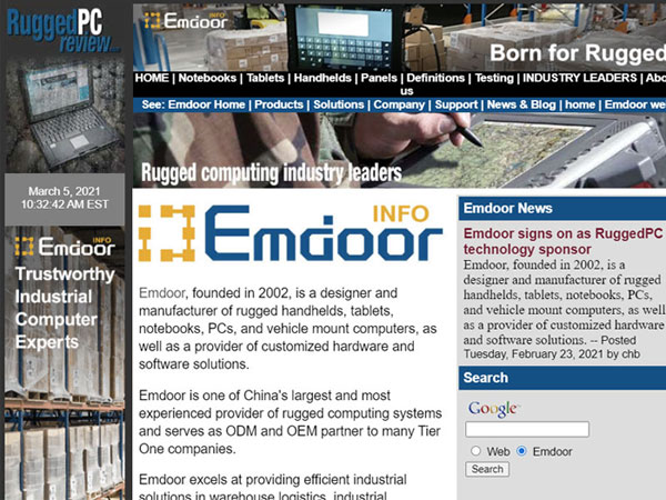 Emdoor Signs On As Ruggedpc Technology Sponsor